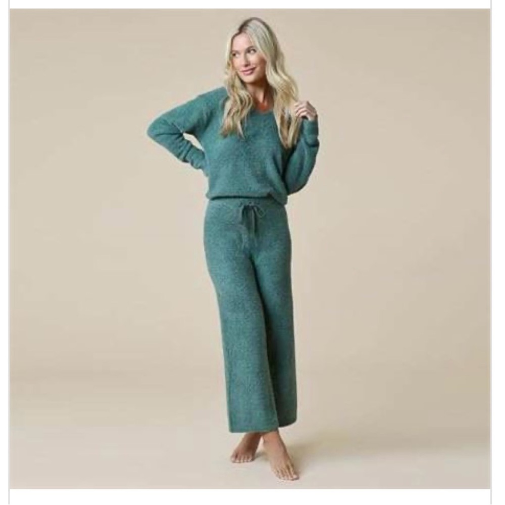 Dusty Green Knit Lounge Pants